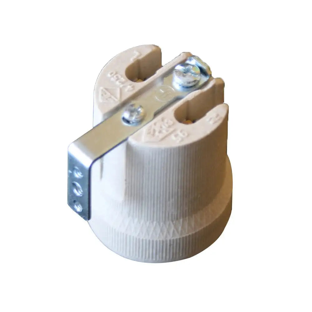 Durable White Ceramic E27 Edison Screw Bulb Holder Max 60W for Heat Lamps