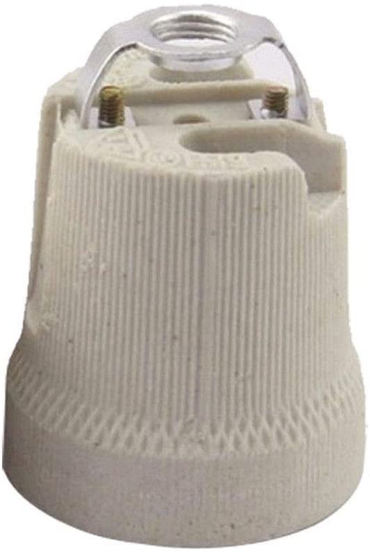 Durable White Ceramic E27 Edison Screw Bulb Holder Socket for Heat Lamps