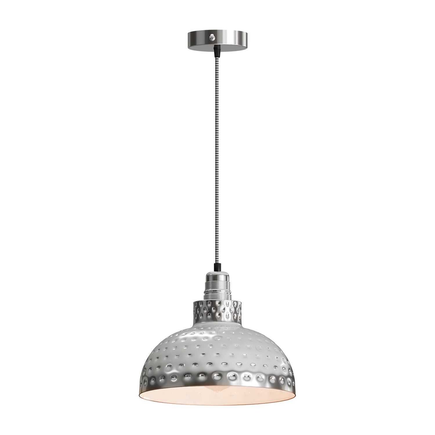 Retro Hammered Metal Shade E27 Ceiling Pendant Light~6132