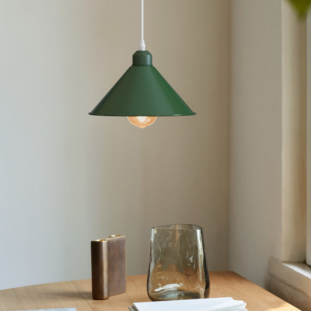 Nordic Industrial Metal Pendant Light for Kitchen Island E27 Base