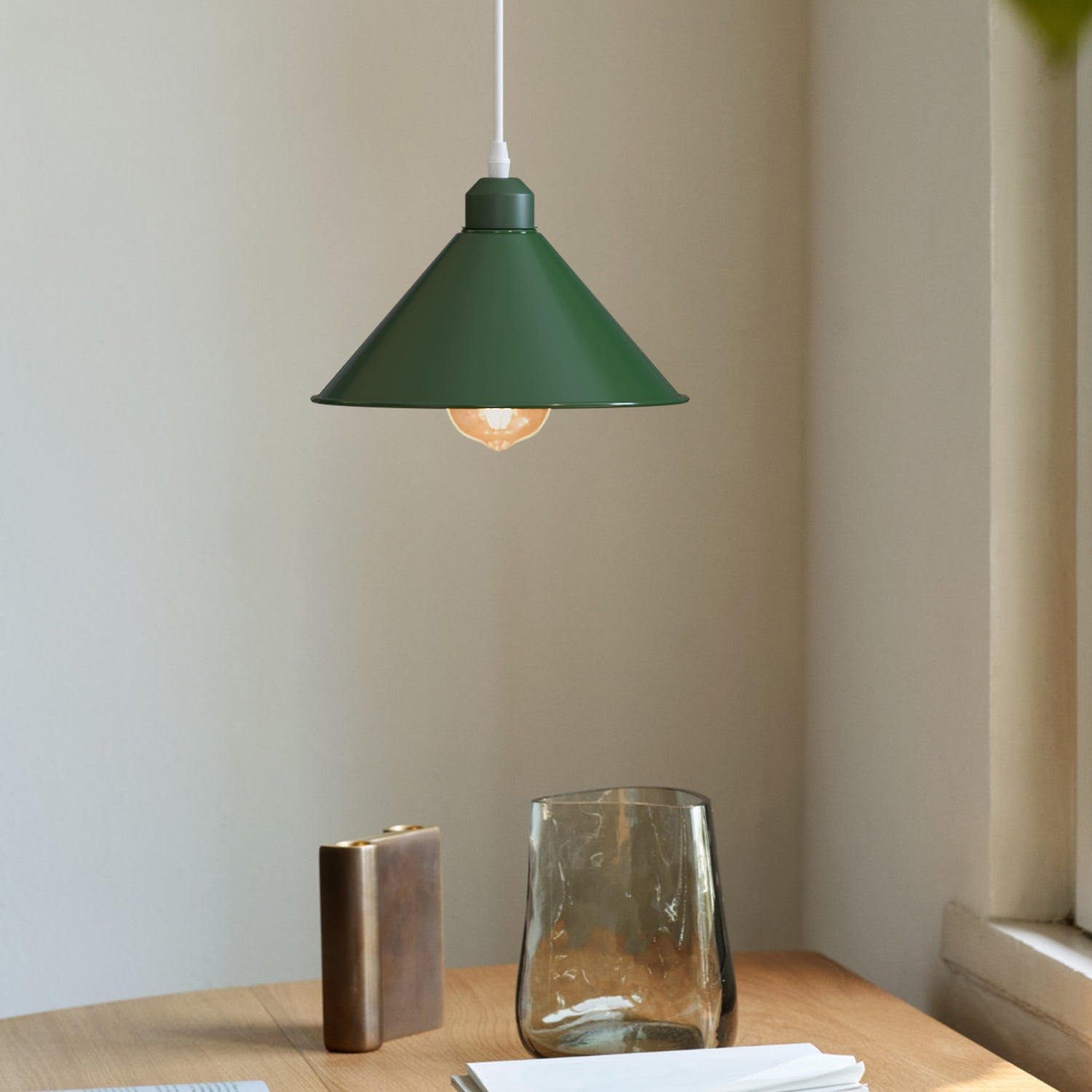 Nordic Industrial Metal Pendant Light for Kitchen Island E27 Base