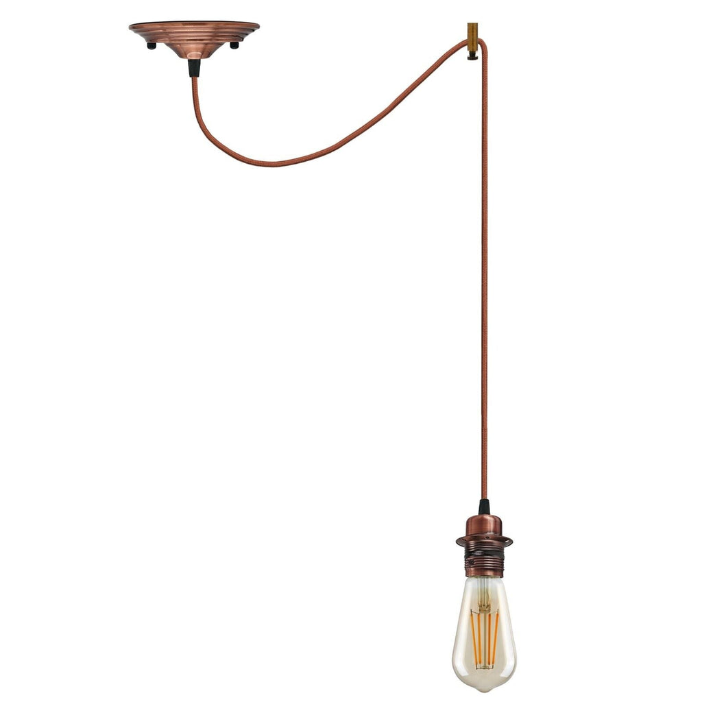 Industrial Hemp Rope E27 Modern Ceiling Pendant Light Fixture Vintage Style