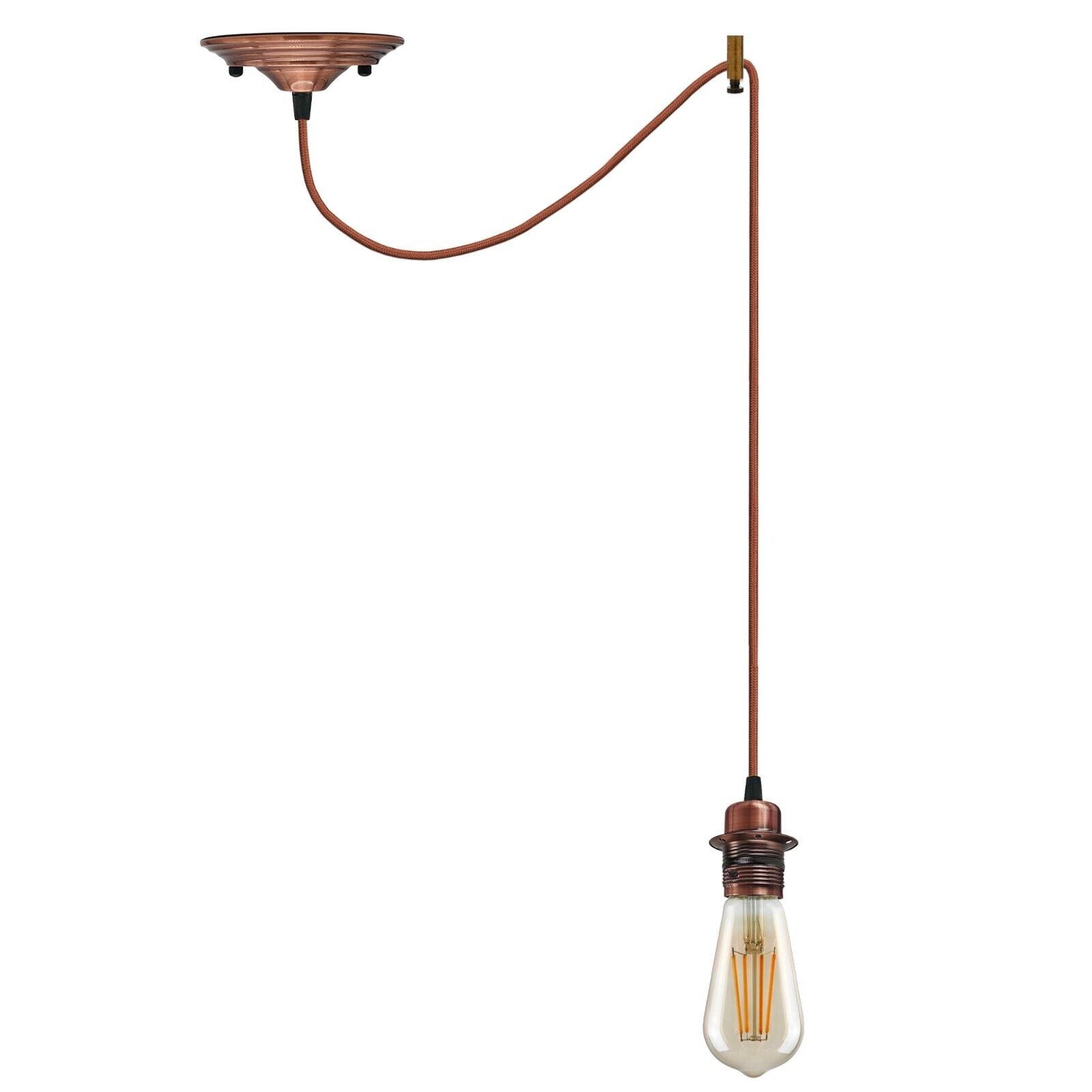 Industrial Hemp Rope E27 Modern Ceiling Pendant Light Fixture Vintage Style