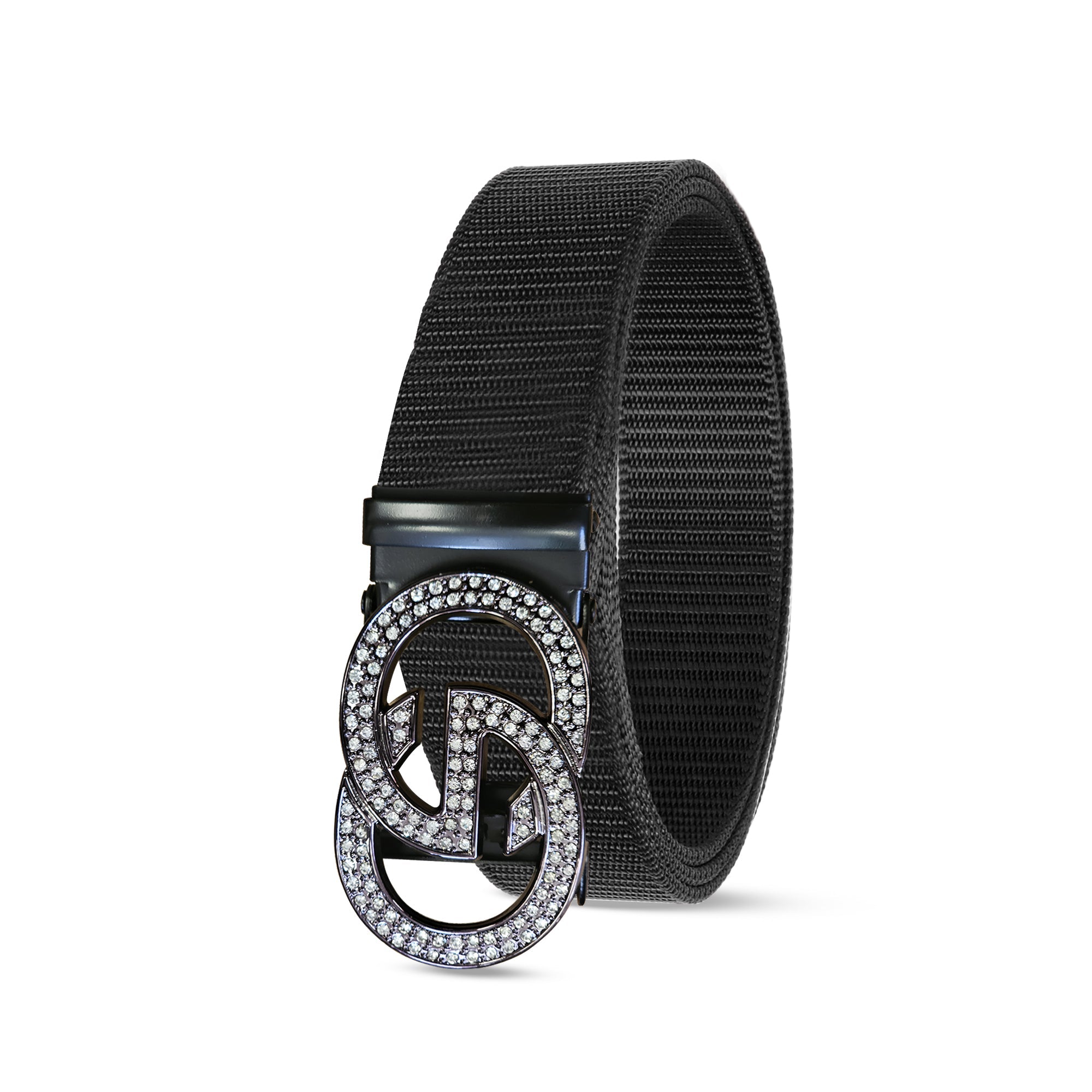 Durable Nylon Western Belt with Adjustable Double G Metal Buckle