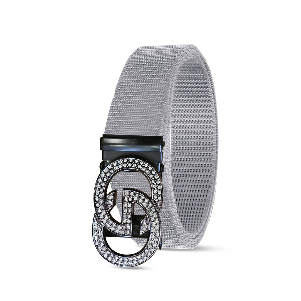 Durable Nylon Western Belt with Adjustable Double G Metal Buckle