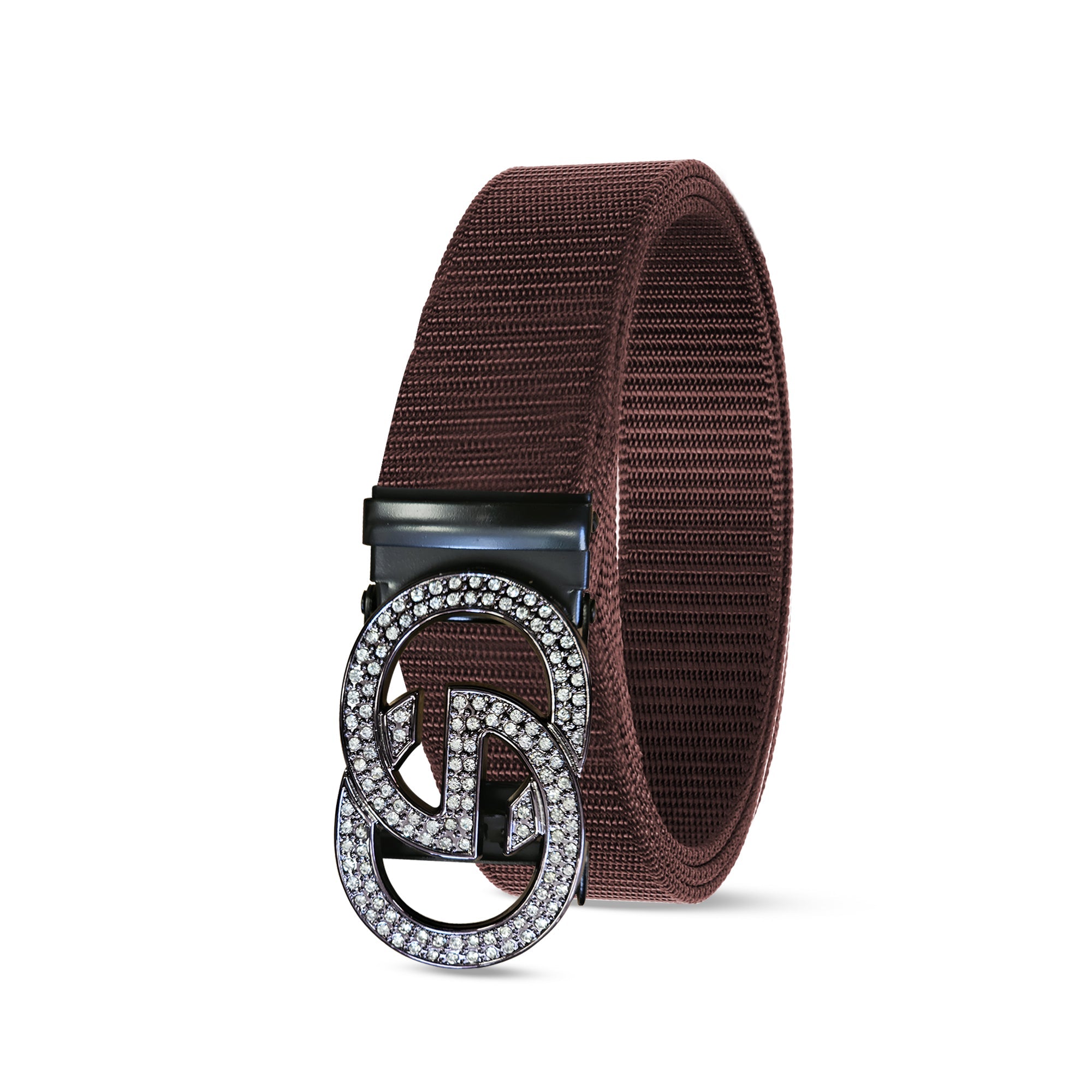 Durable Nylon Western Belt with Adjustable Double G Metal Buckle