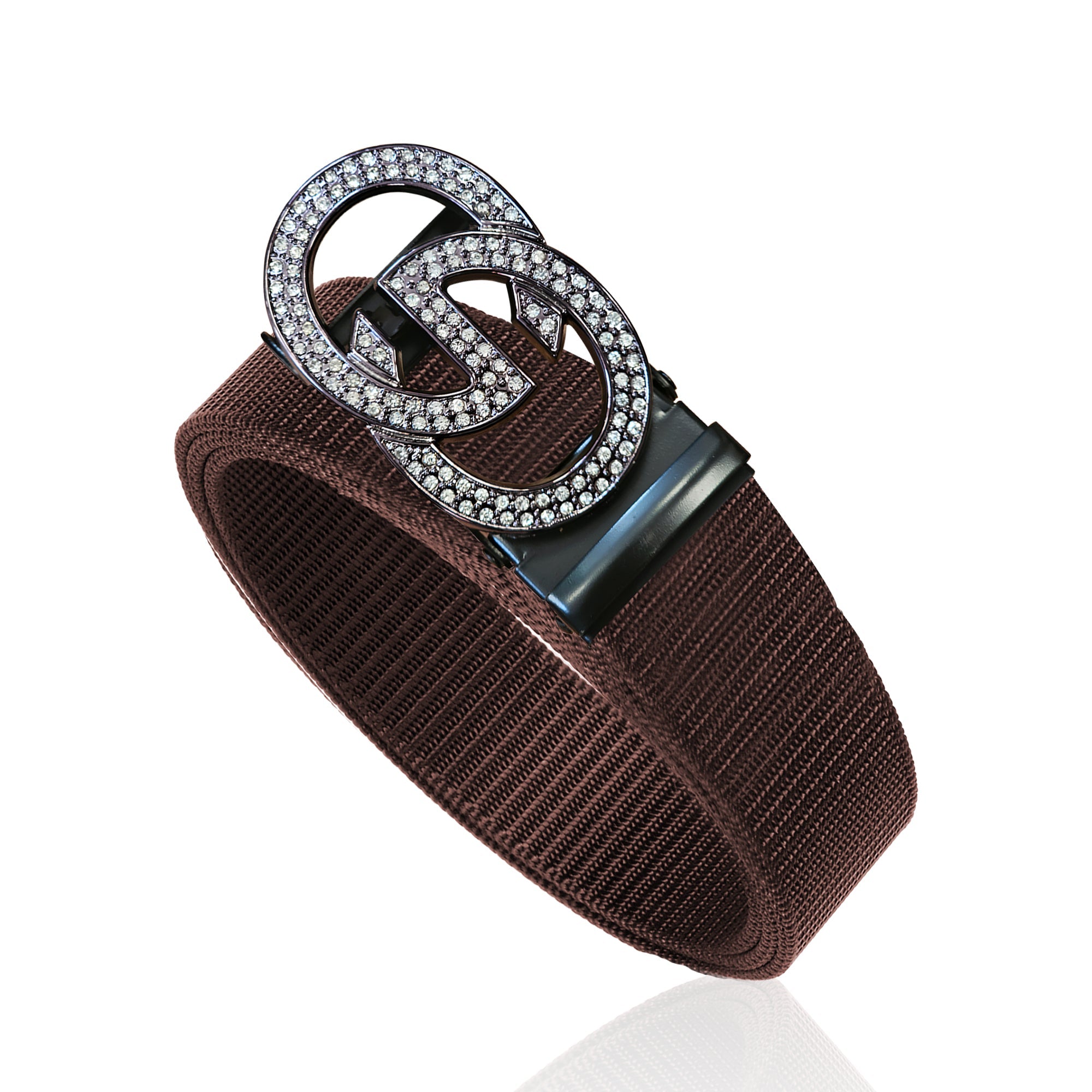 Durable Nylon Western Belt with Adjustable Double G Metal Buckle