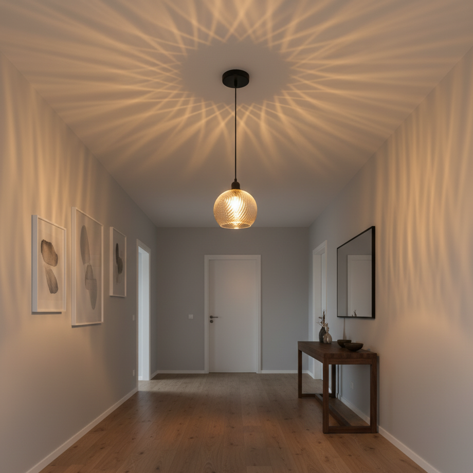 Industrial Retro Pendant Ceiling Light with Clear Glass Shade E27 Edison Ready