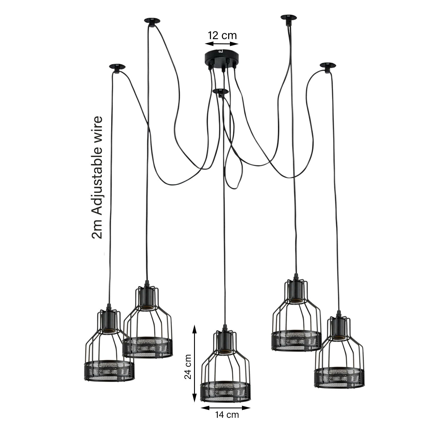 Industrial Spider Pendant Light | Multiple Ceiling Light Fixture ~6139