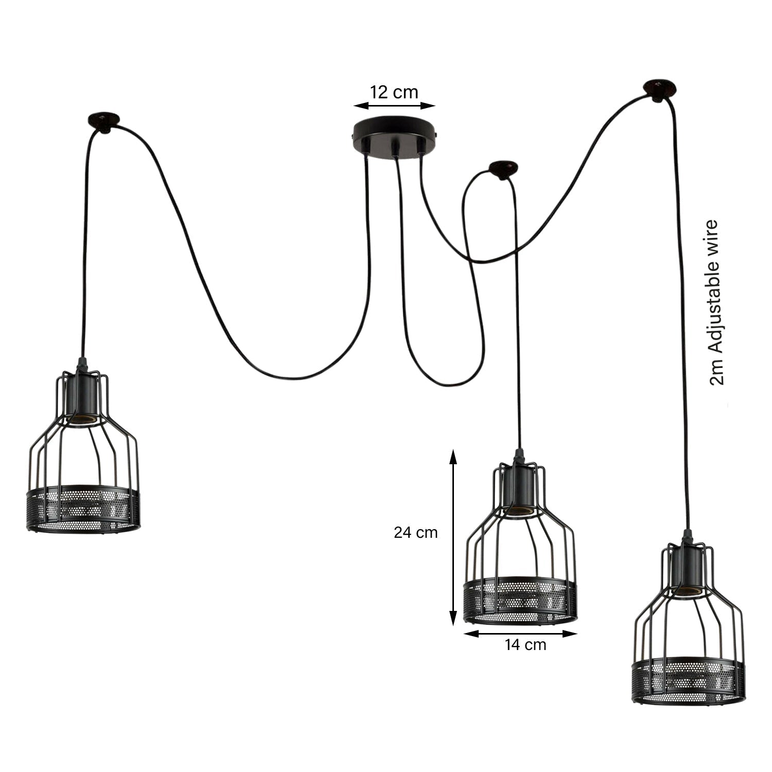 Industrial Spider Pendant Light | Multiple Ceiling Light Fixture ~6139