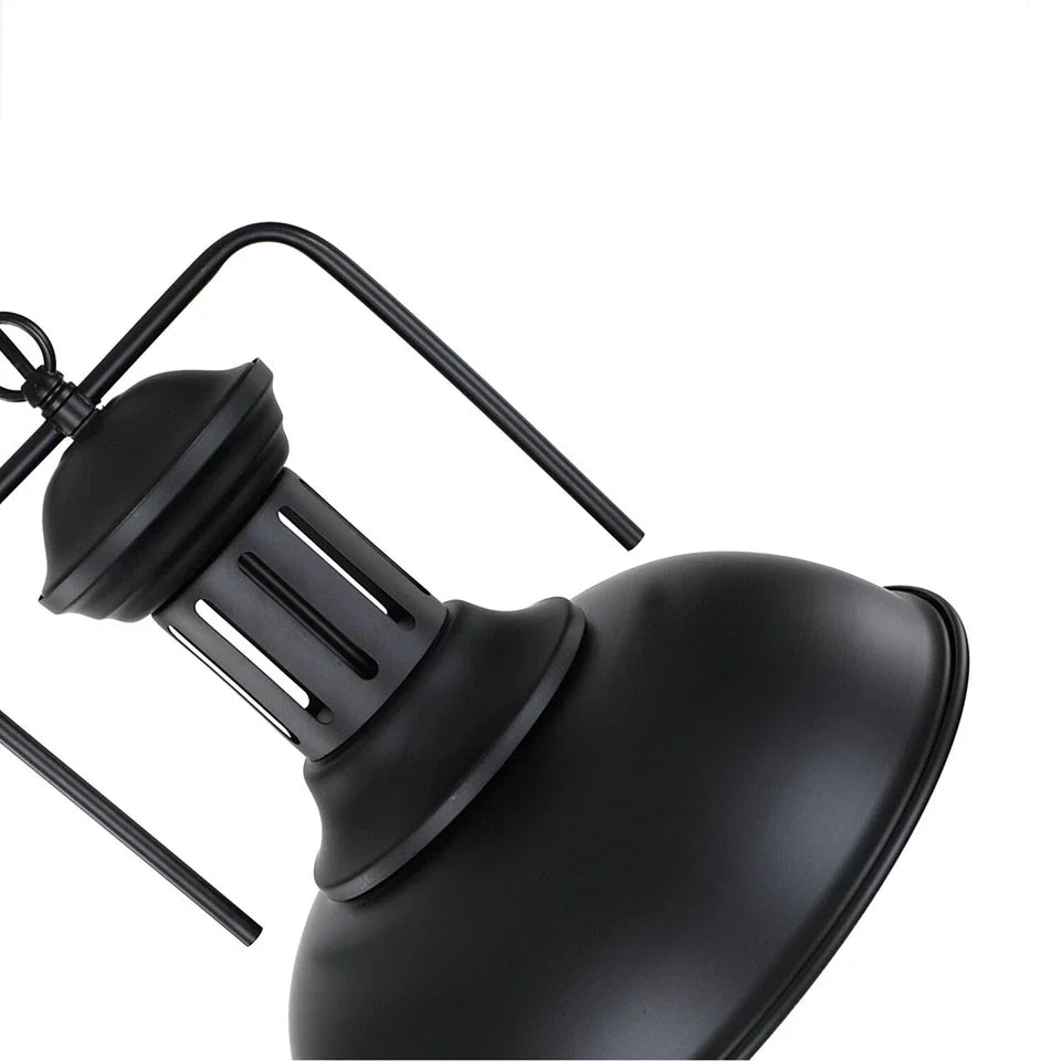Industrial Vintage Metal Adjustable Hanging Pendant Light Fixture E27 Holder Black White