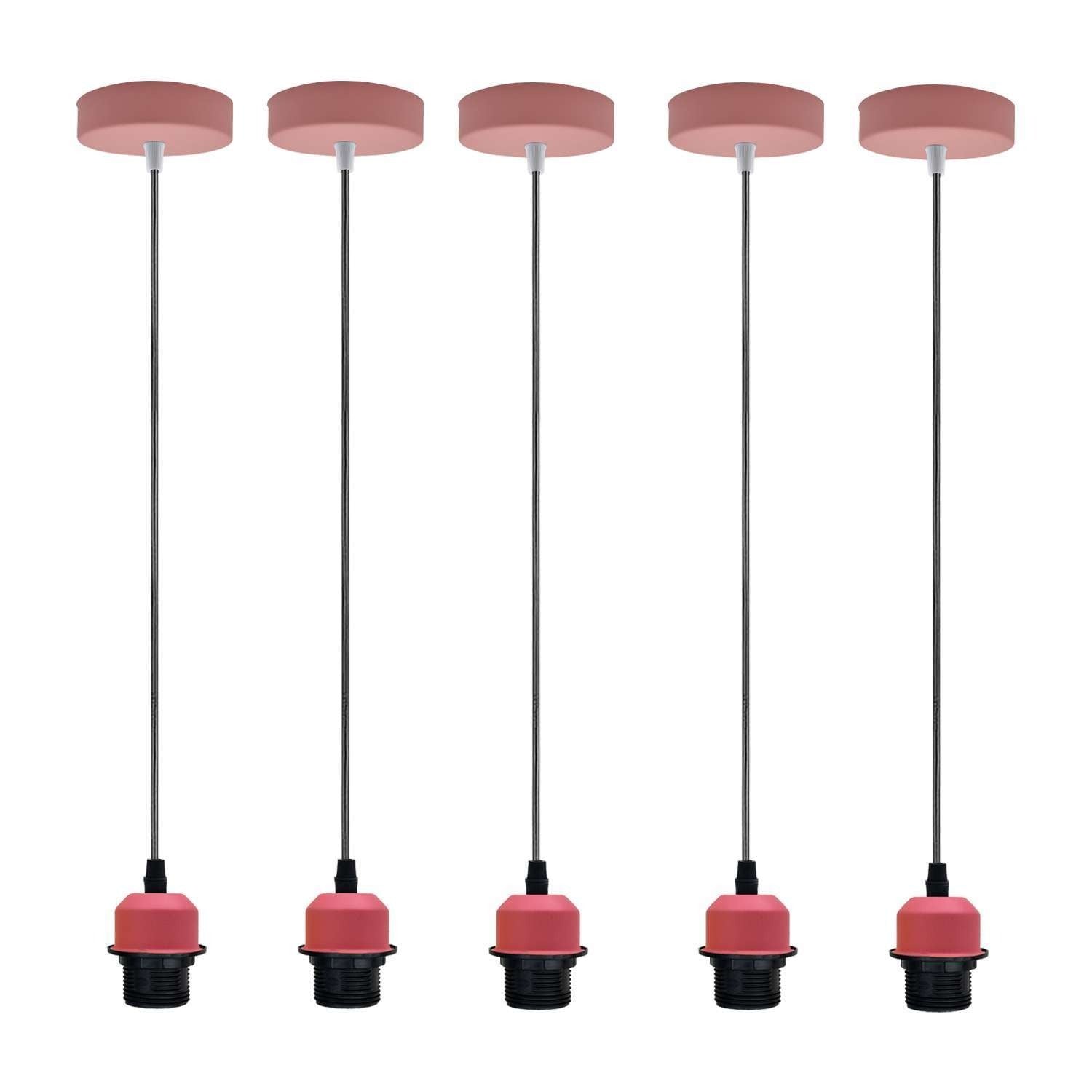 Pink Pendant Light Lamp Holder Ceiling Hanging Light ~5811