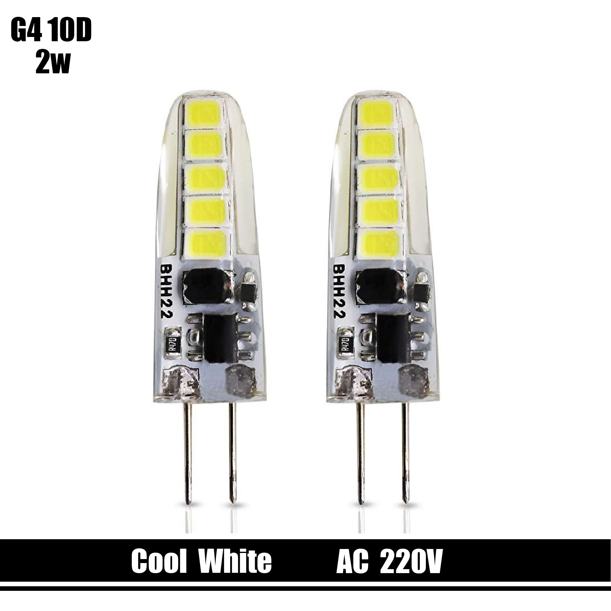 G4 LED Bulb 2W Cool White 6500K Non-Dimmable Energy-Saving Light for Home