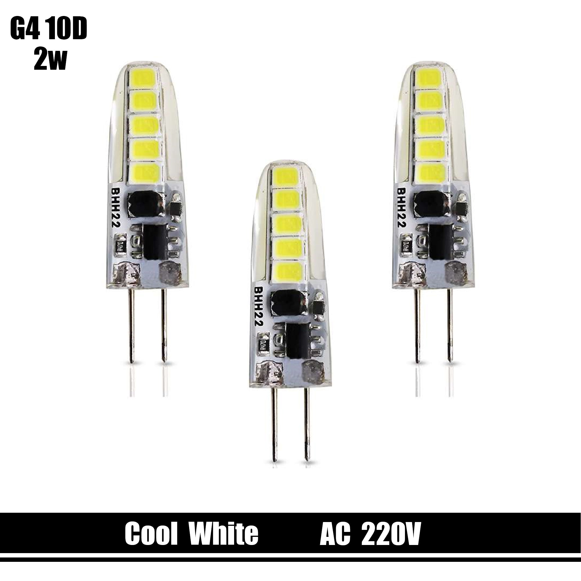 G4 LED Bulb 2W Cool White 6500K Non-Dimmable Energy-Saving Light for Home