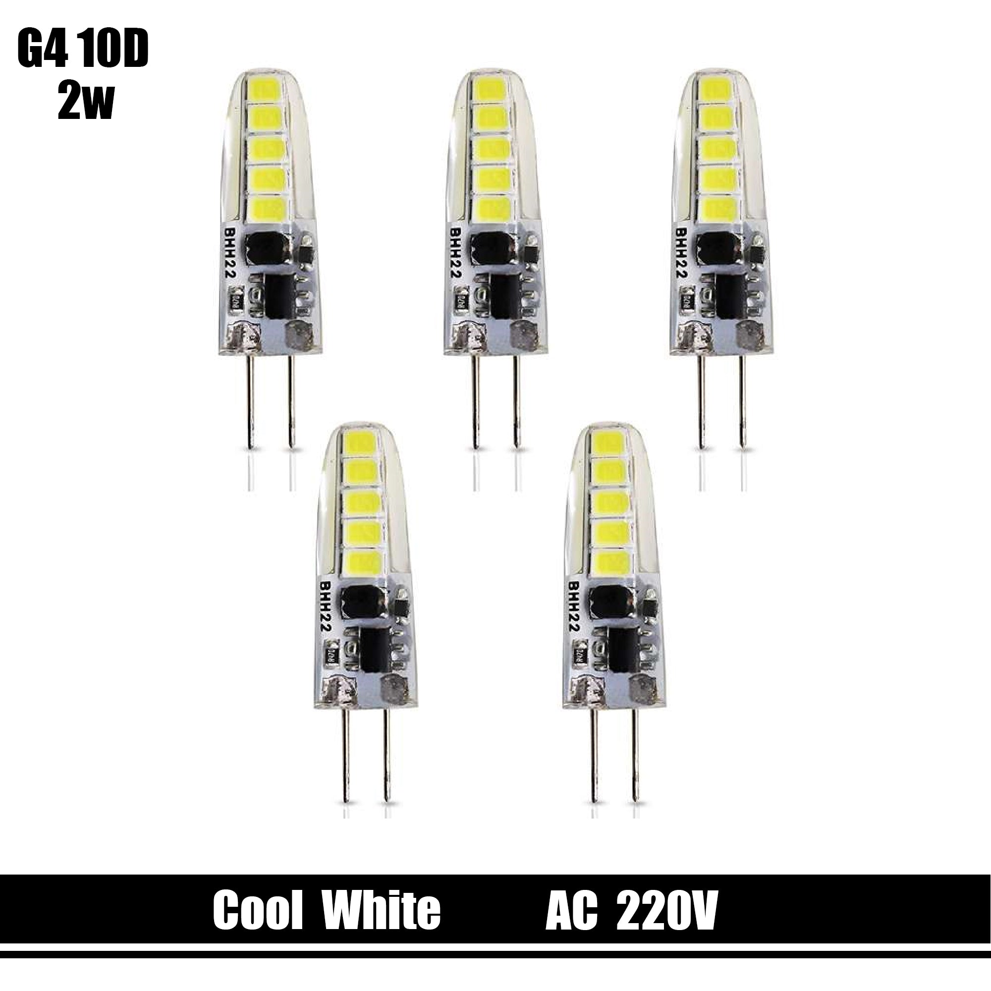 G4 LED Bulb 2W Cool White 6500K Non-Dimmable Energy-Saving Light for Home
