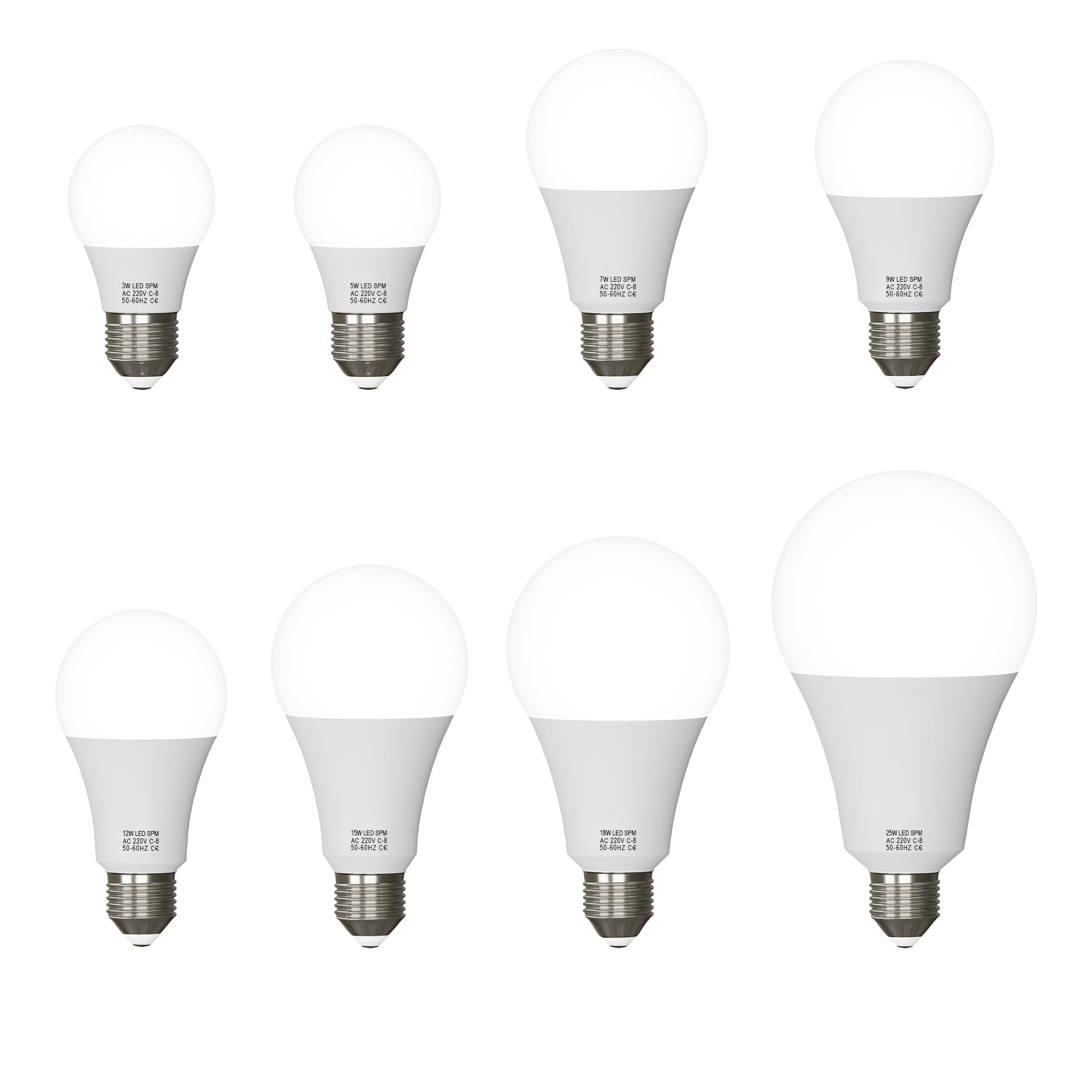 A60 GLS Cool White 7W B22  6400K Non-Dimmable LED Bulb ~6293