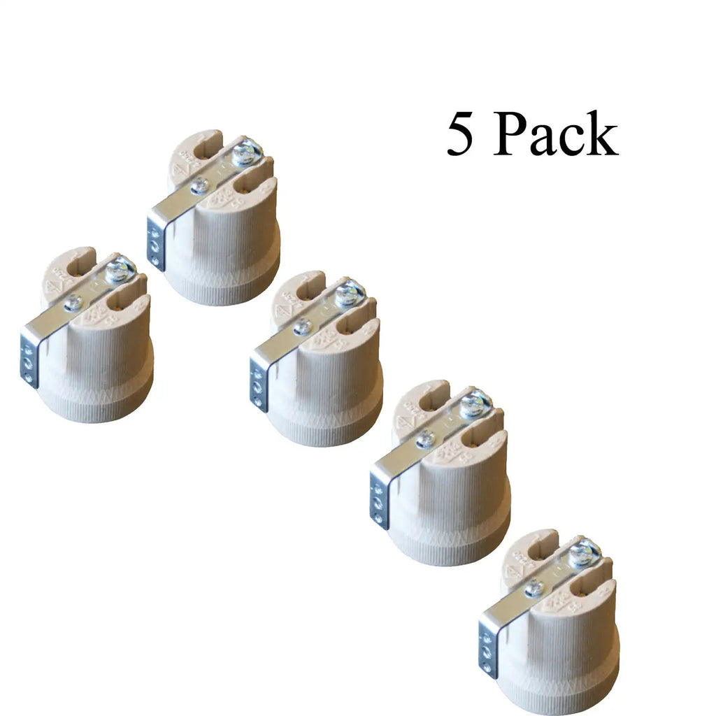 Durable White Ceramic E27 Edison Screw Bulb Holder Max 60W for Heat Lamps