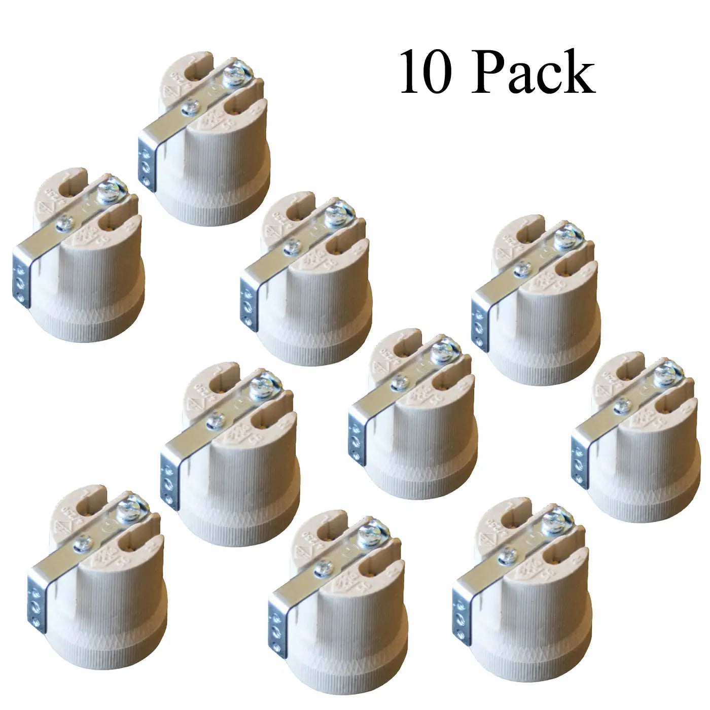 Durable White Ceramic E27 Edison Screw Bulb Holder Max 60W for Heat Lamps