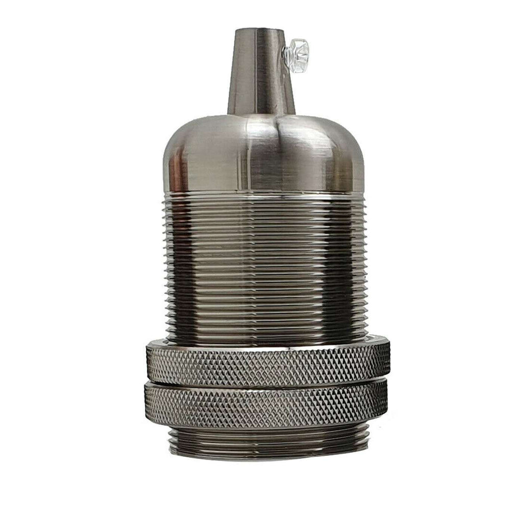 Industrial E27 Edison Screw Metal Cord Grip Bulb Holder Lamp Socket