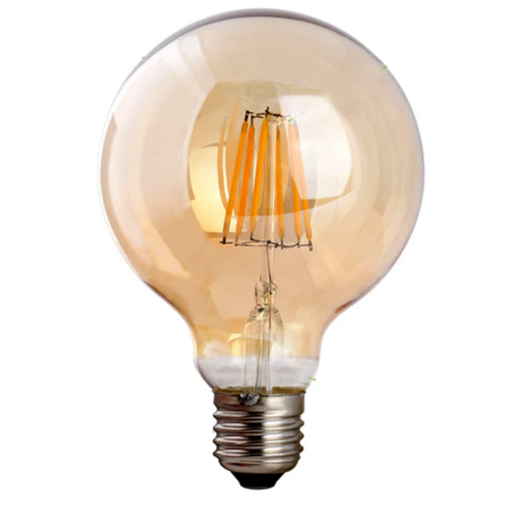 Vintage Dimmable LED Globe Light Bulb E27 Base Warm Amber Filament Style
