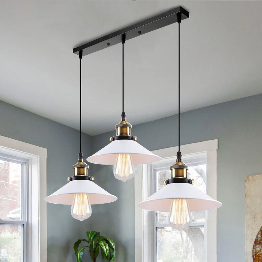 Modern Adjustable 3-Way Rectangle Ceiling Pendant Light Fixture - Metal Finish