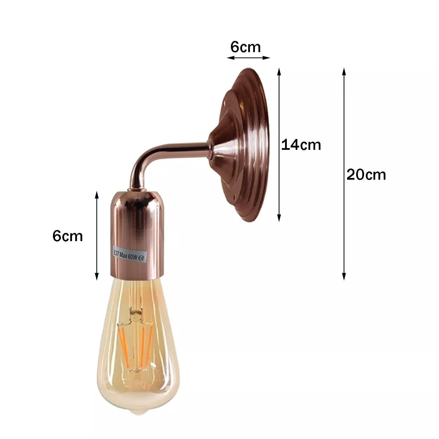 Elegant Modern Vintage Metal Wall Sconce Light Fixture Indoor Decor
