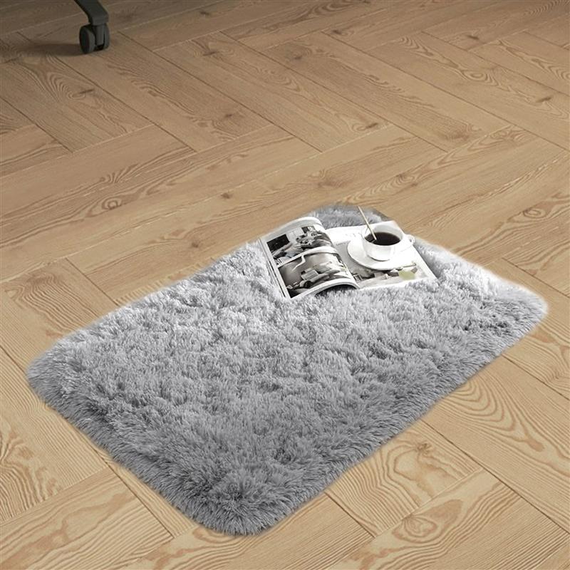 Soft Fluffy Microfiber Non-Slip Doormat: Absorbent Washable Indoor Outdoor Mat