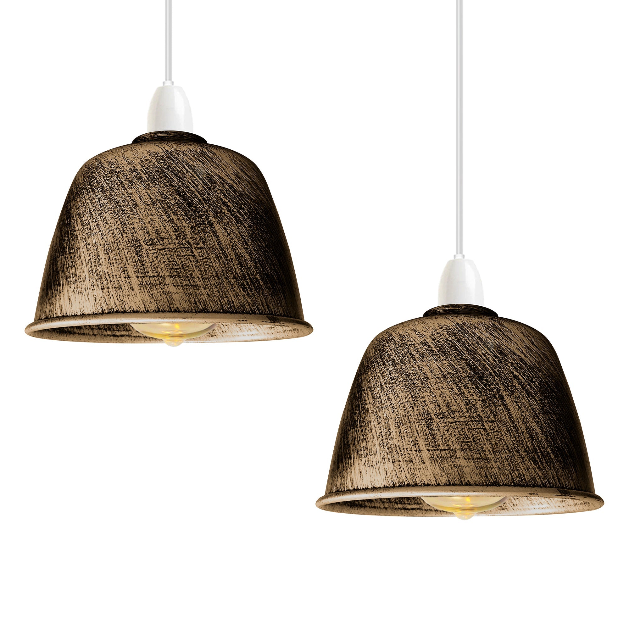 Easy Fit Metal Dome Pendant Lampshade Industrial Style for Ceiling Lights
