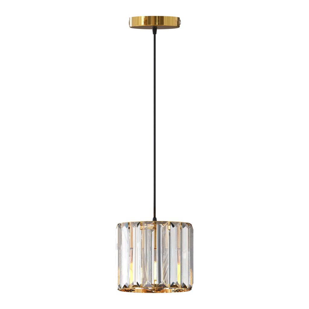 Modern Crystal Glass Shade Pendant Light E27 Ceiling Hanging Lamp Fixture