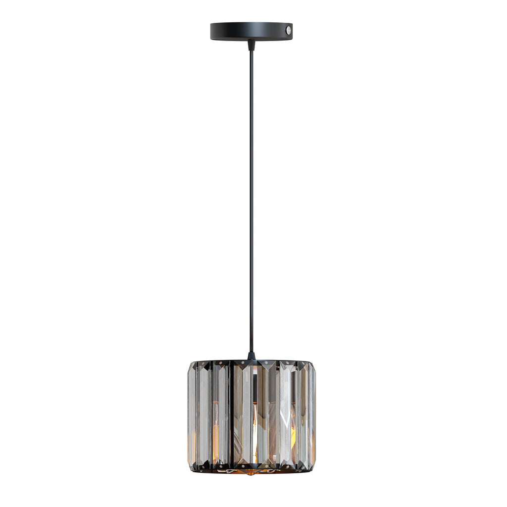 Modern Crystal Glass Shade Pendant Light E27 Ceiling Hanging Lamp Fixture