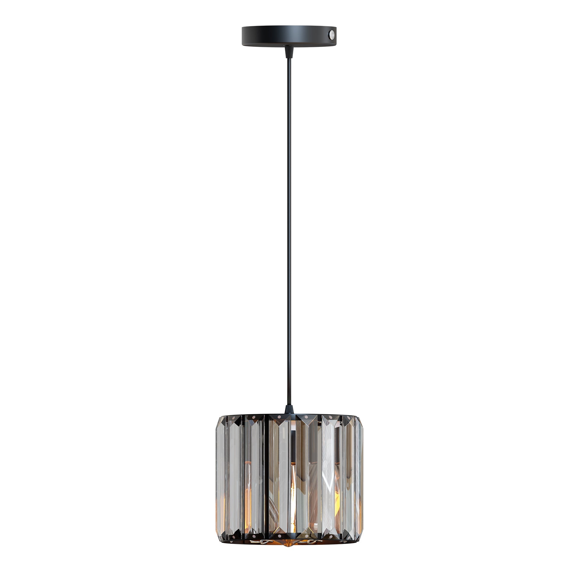 Modern Crystal Glass Shade Pendant Light E27 Ceiling Hanging Lamp Fixture