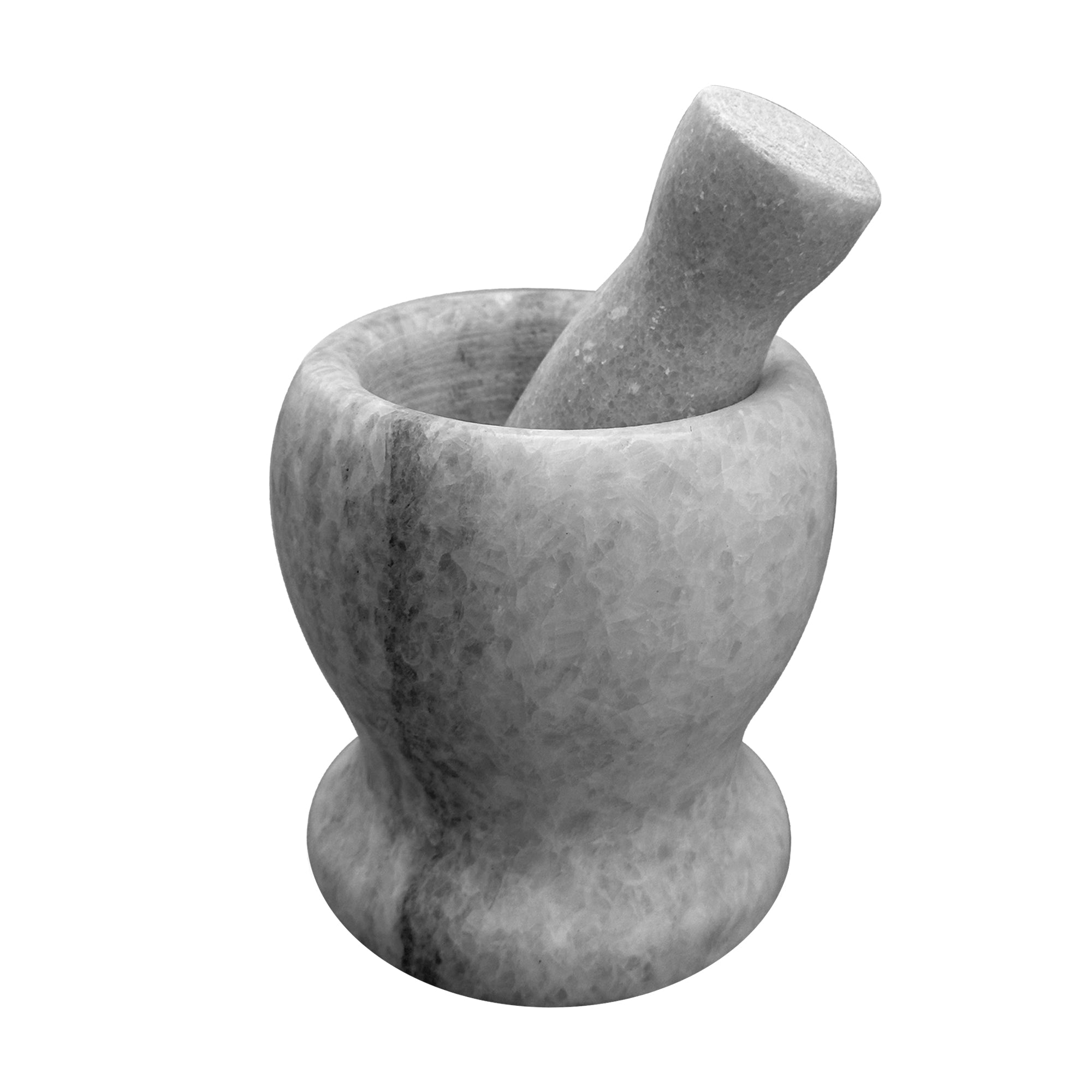 Premium Polished Marble Pestle and Mortar Set, Herb Crusher, Spice Grinder, Guacamole Bowl
