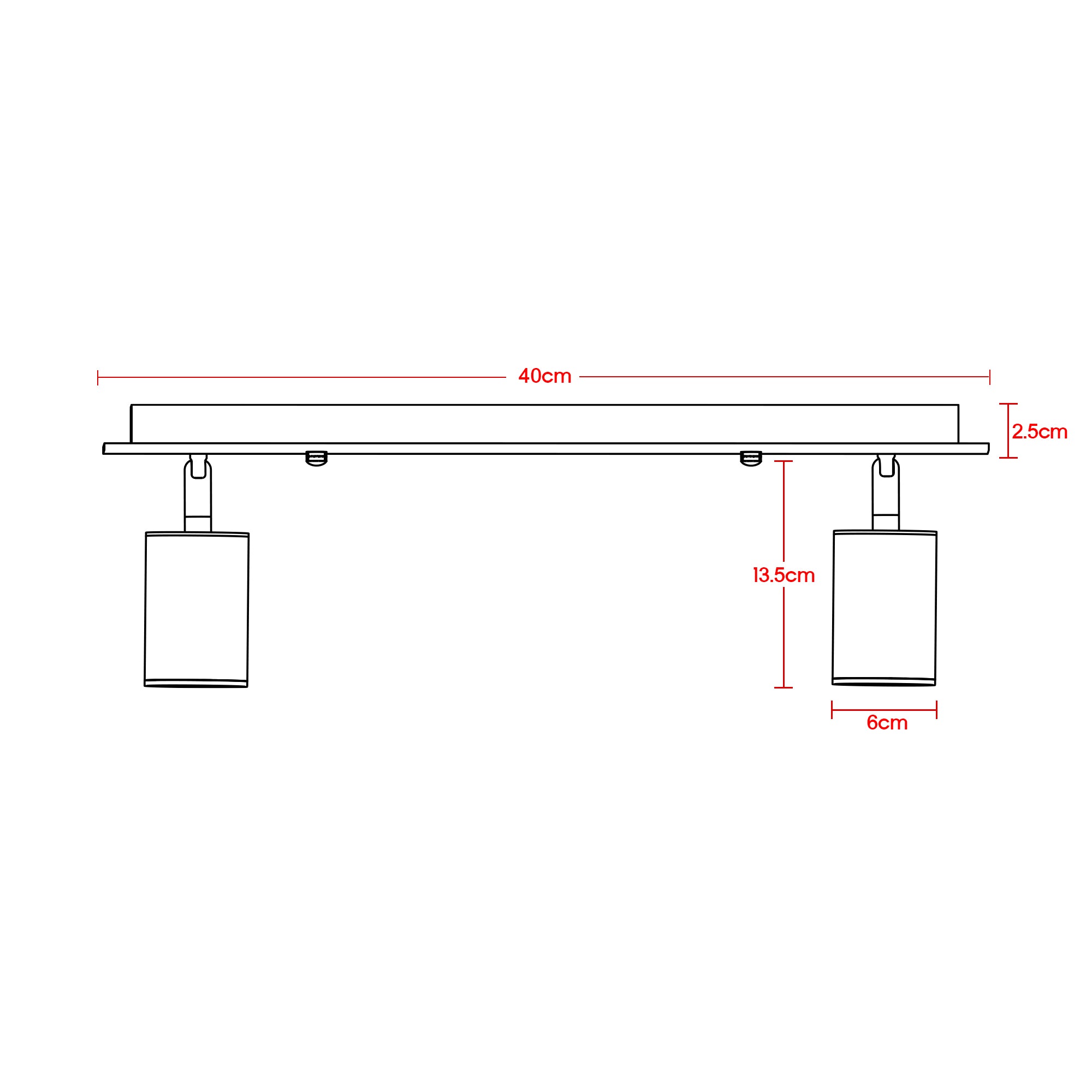 Black 2,3,4,5 Way LED Spotlight Ceiling Light for Home decor~6138
