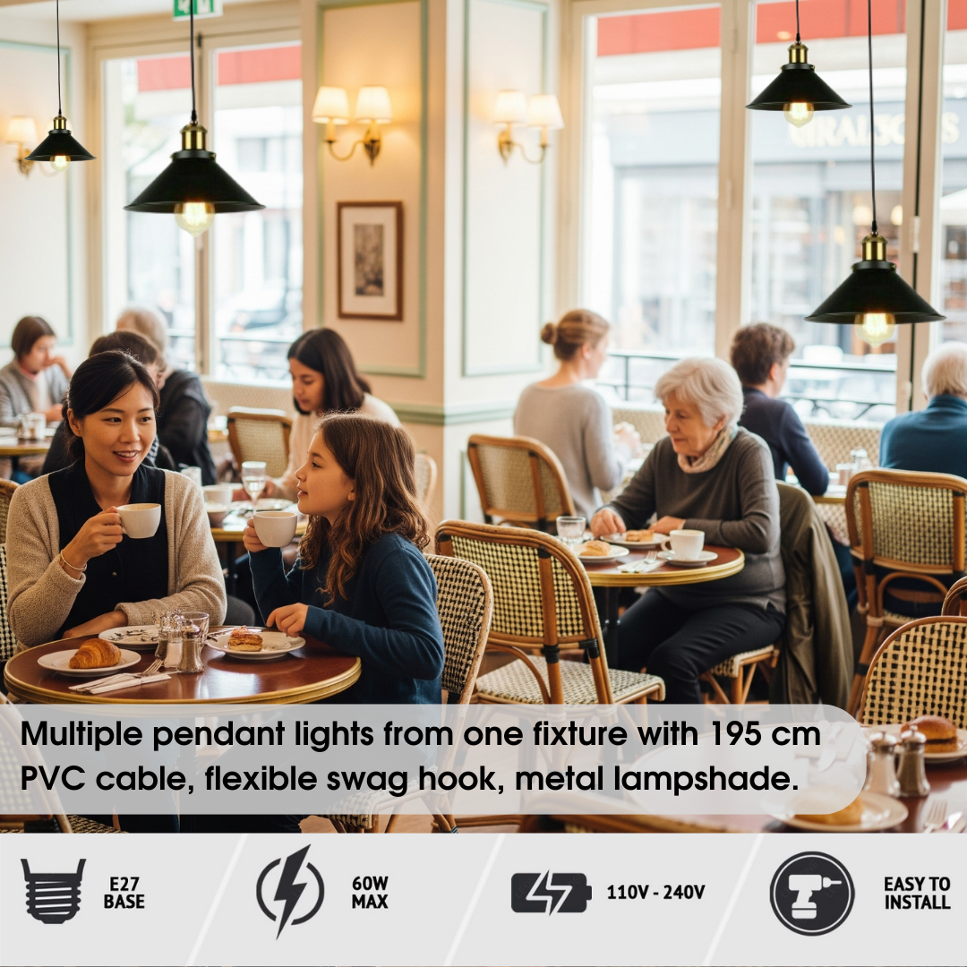 Multi Fleming Spider Pendant Light Black ~6165