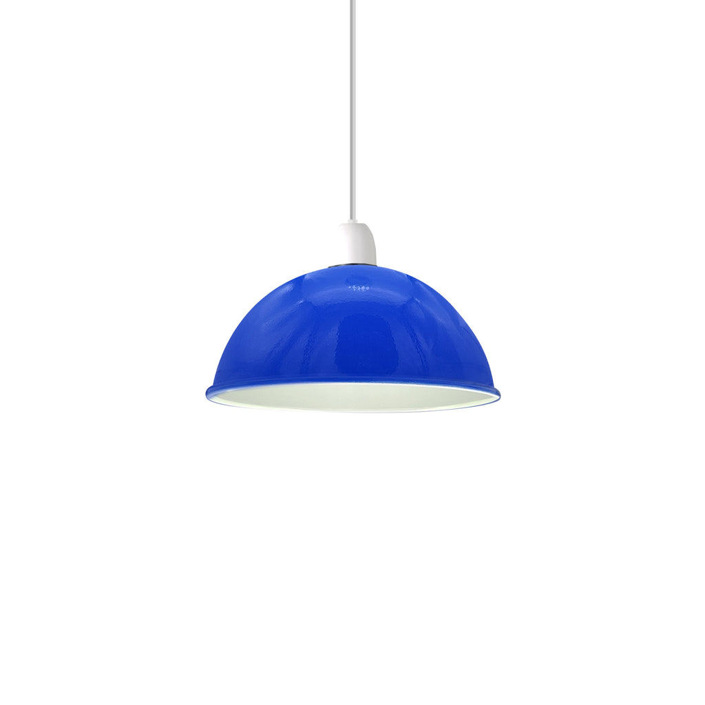 Vintage Easy Fit Metal Dome Lampshade, Refurbished, Retro Style Lighting Accent