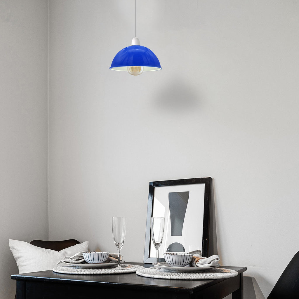 Vintage Easy Fit Metal Dome Lamp Shade Refurbished Light Shade for Home