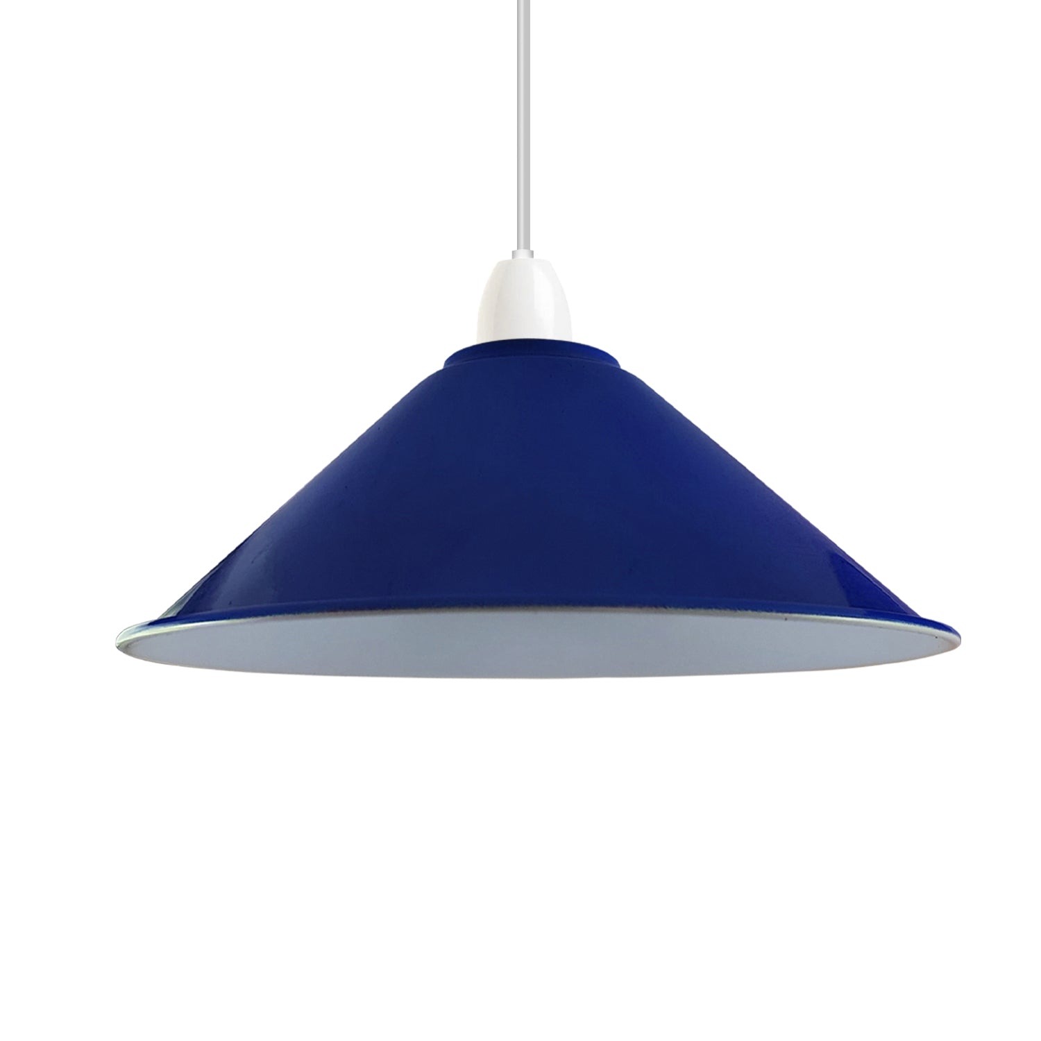 Vintage Easy Fit Metal Cone Ceiling Lampshade - Retro Home Lighting Accent