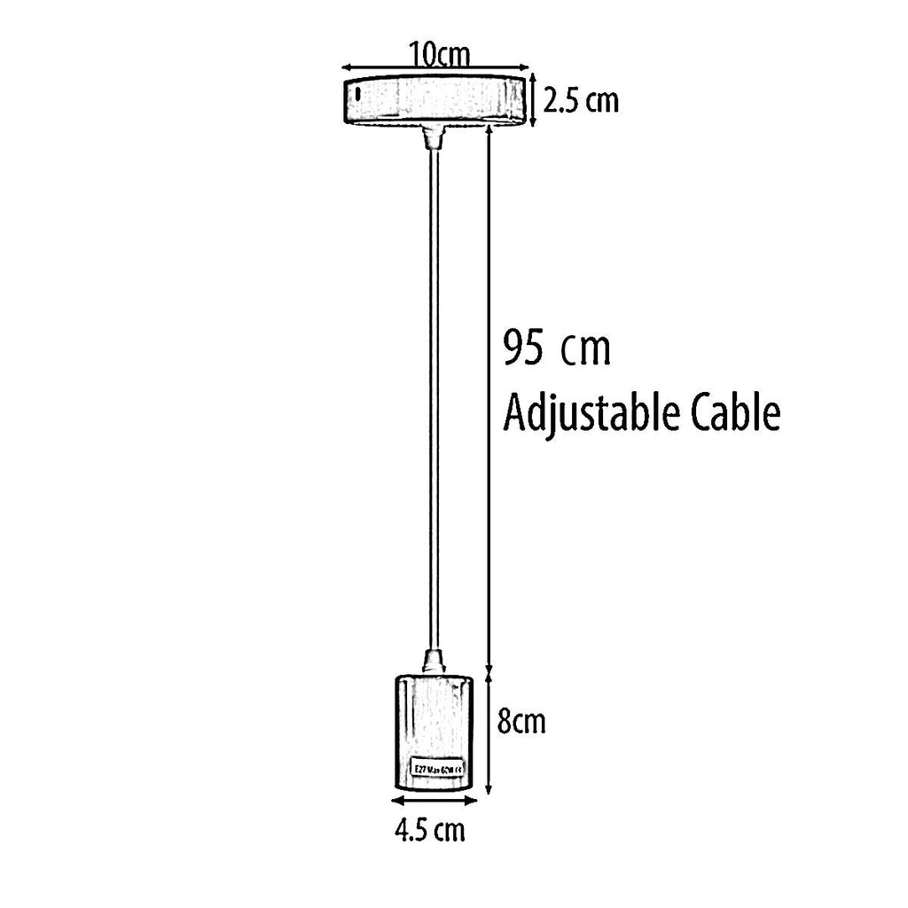 E27 Ceiling Light Fitting Industrial Pendant Lamp Bulb Holder~1676