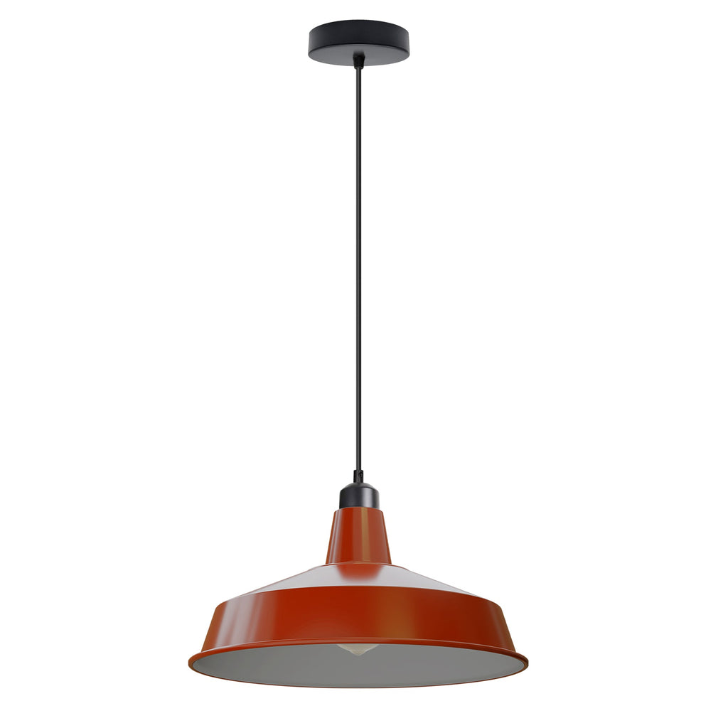 Vintage Industrial Metal Pluto Shade E27 Ceiling Pendant Light
