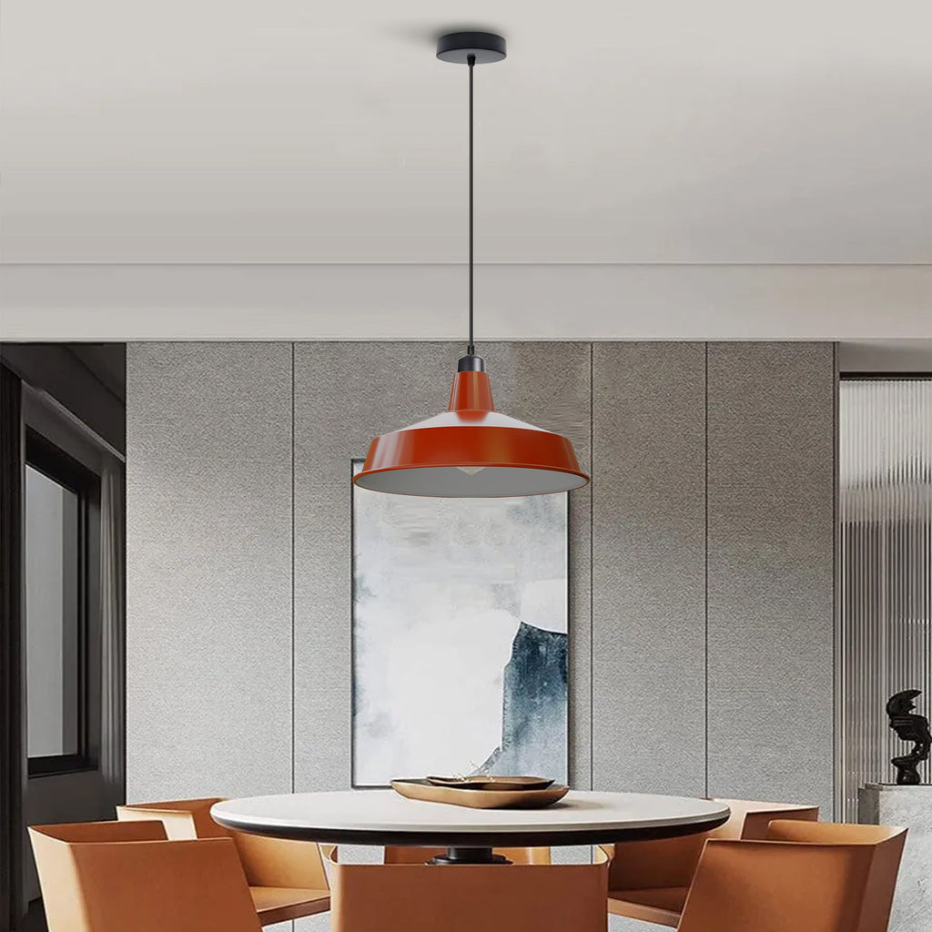 Vintage Industrial Metal Pluto Shade E27 Ceiling Pendant Light