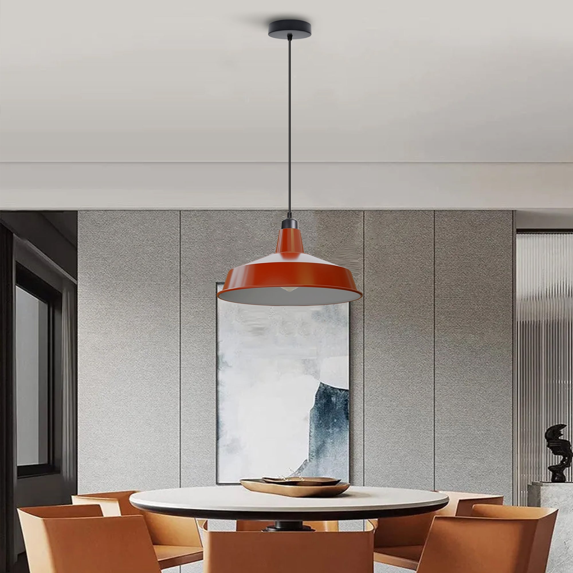 Vintage Industrial Metal Pluto Shade E27 Ceiling Pendant Light