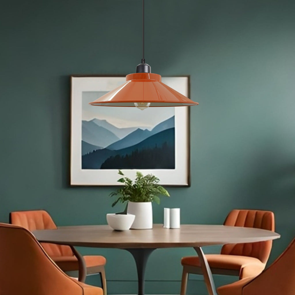 Adjustable Vintage Metal Single Head Hanging Pendant Light with E27 Socket