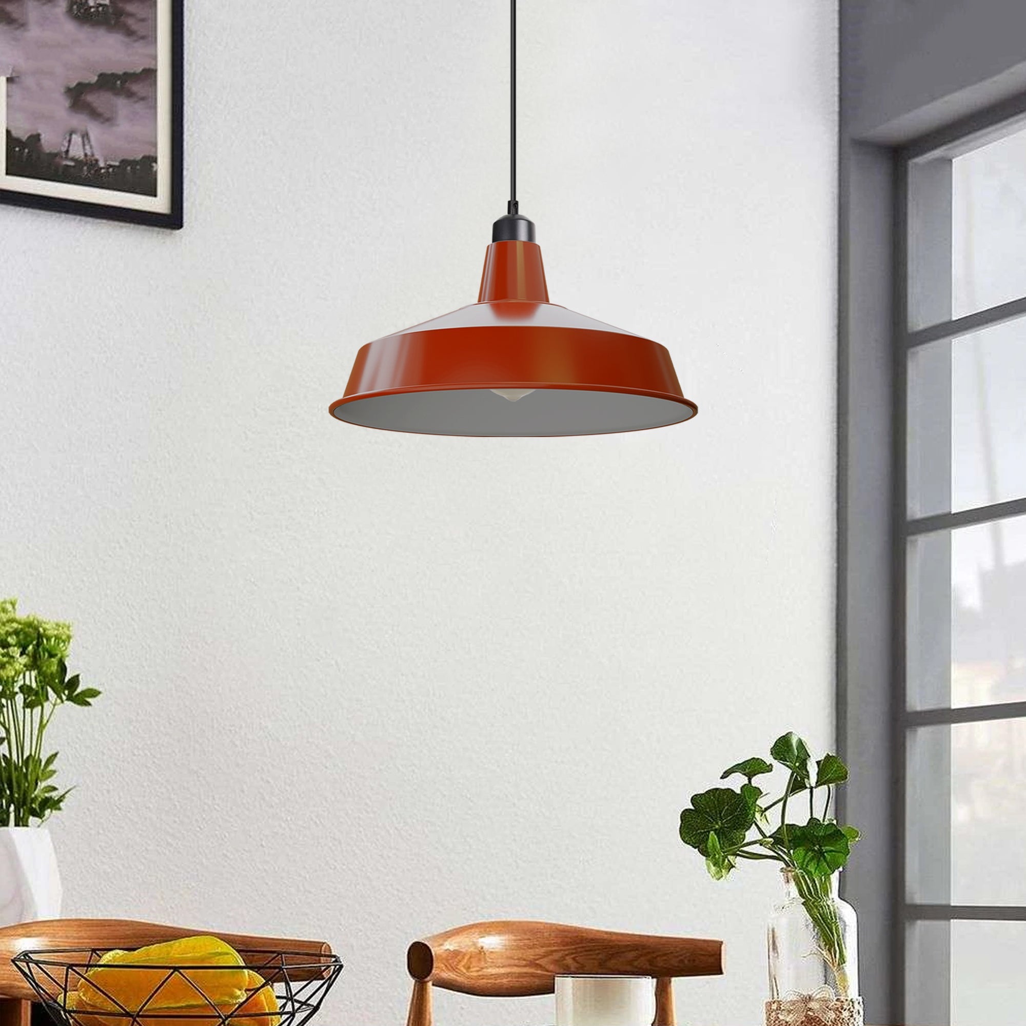 Vintage Industrial Metal Pluto Shade Pendant Light for Modern Home Decor