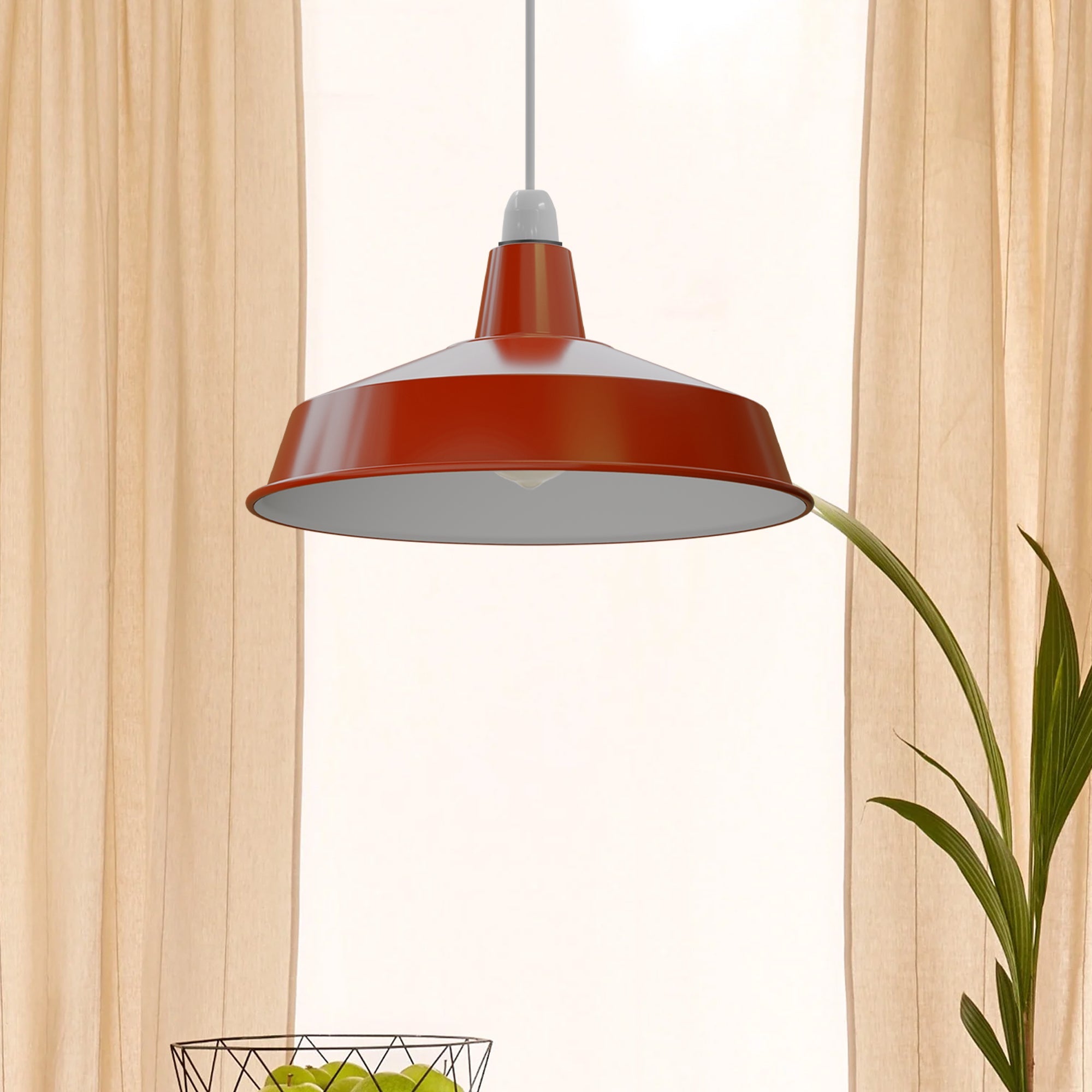 Retro Metal Pluto Ceiling Pendant Light Fitting Easy Fit Lampshade
