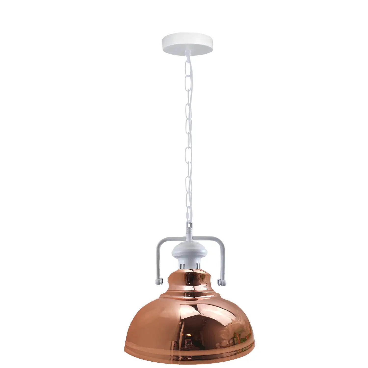 Industrial Barn Style Metal Pendant Light Fixture, Adjustable Chain, Various Colors