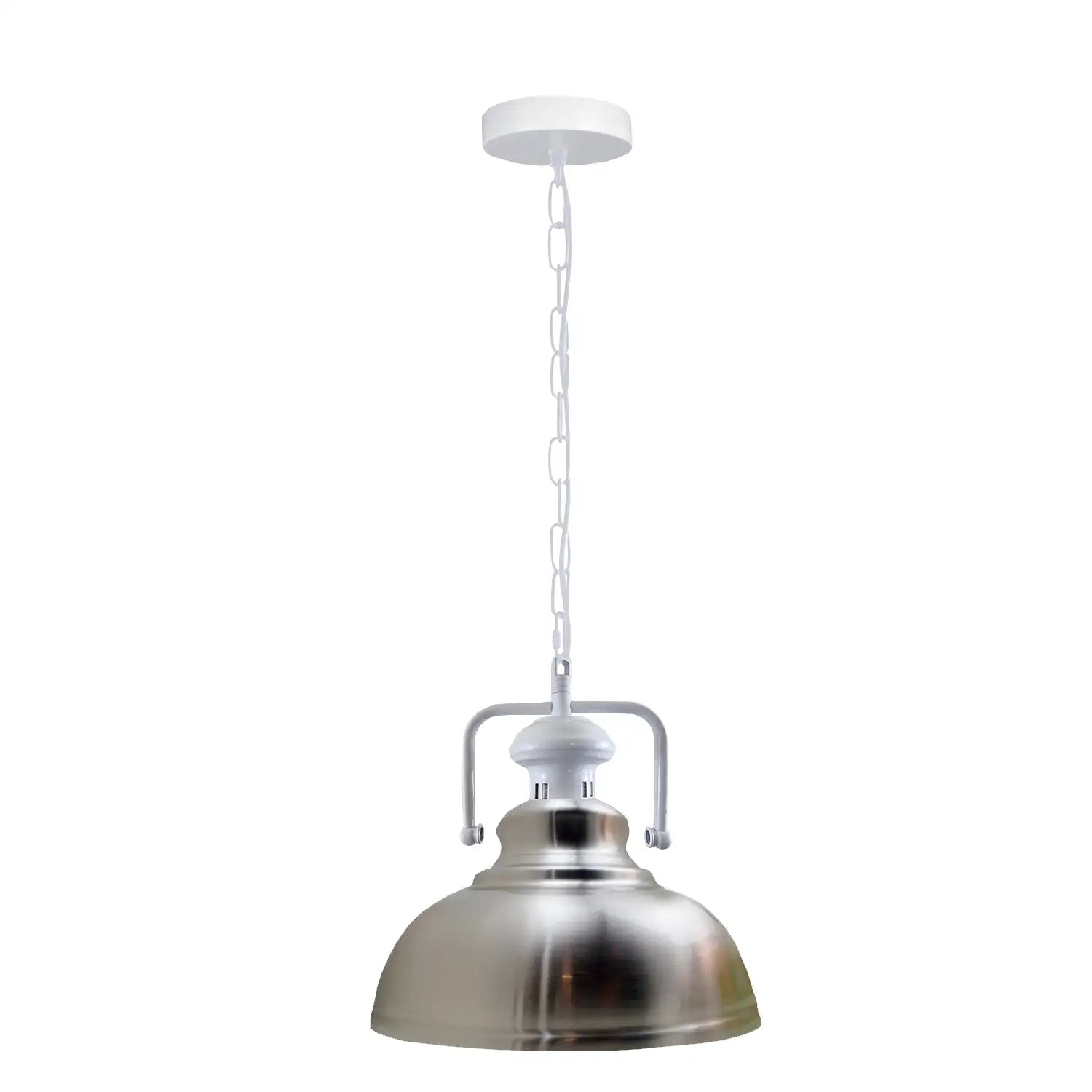 Industrial Barn Style Metal Pendant Light Fixture, Adjustable Chain, Various Colors