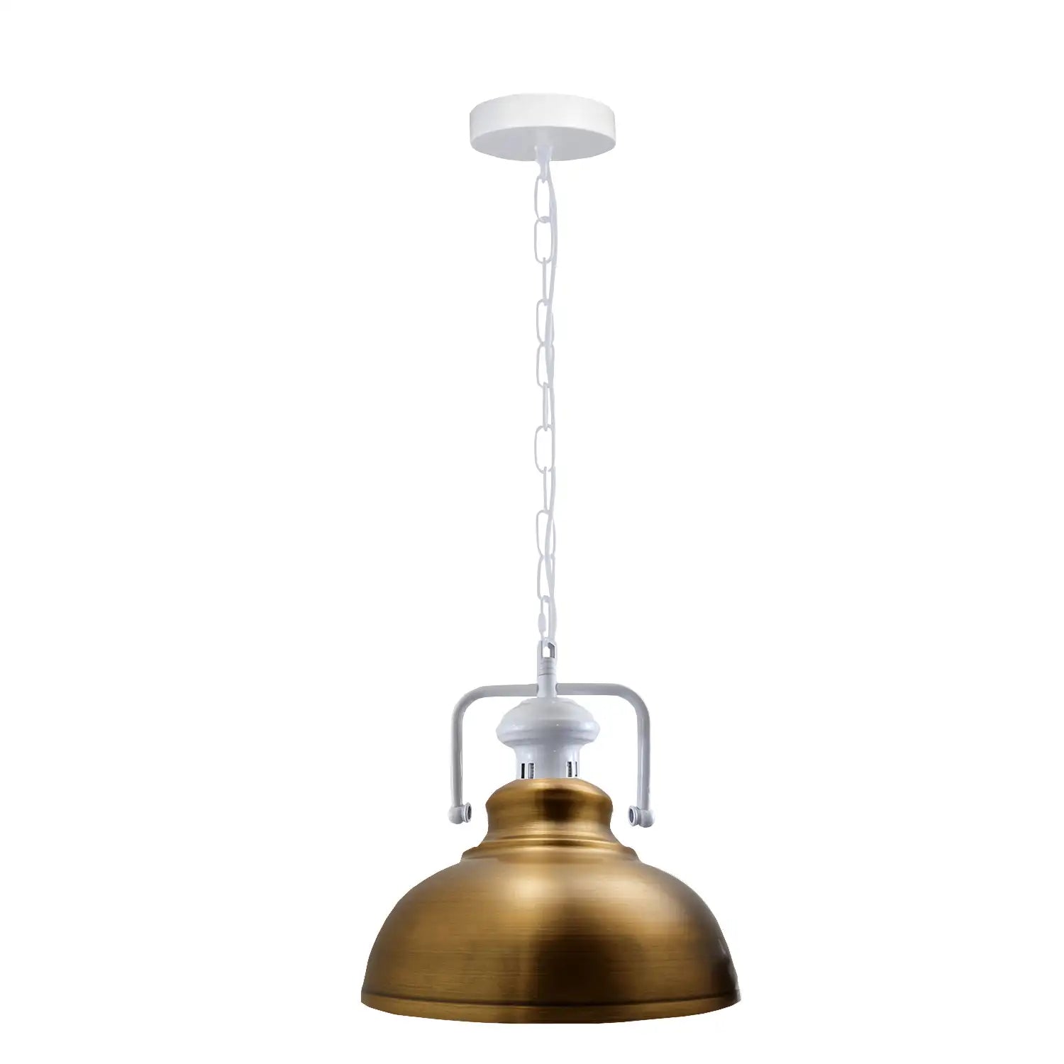 Industrial Barn Style Metal Pendant Light Fixture, Adjustable Chain, Various Colors