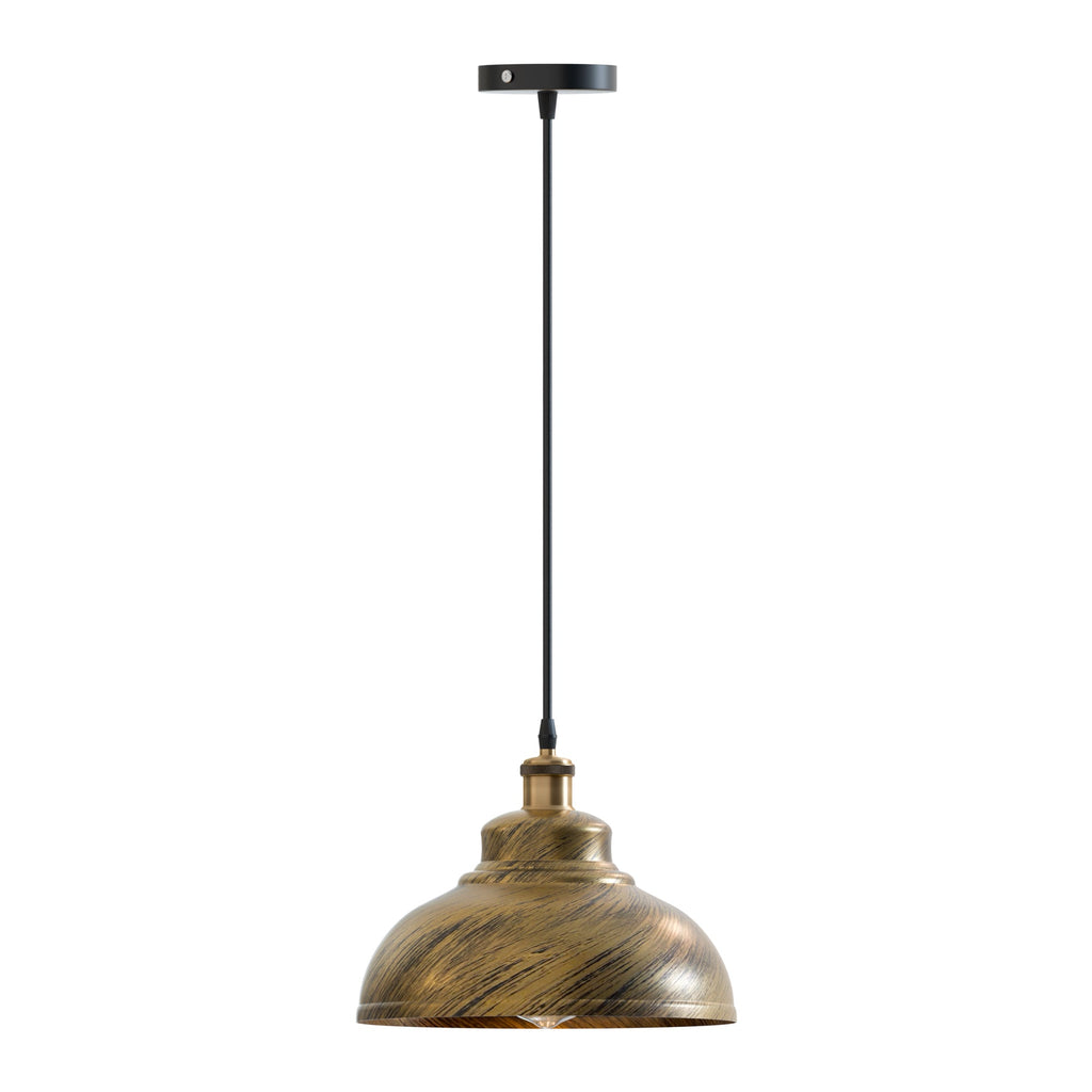 Modern Industrial Dome Pendant Light with Adjustable E27 Metal Shade