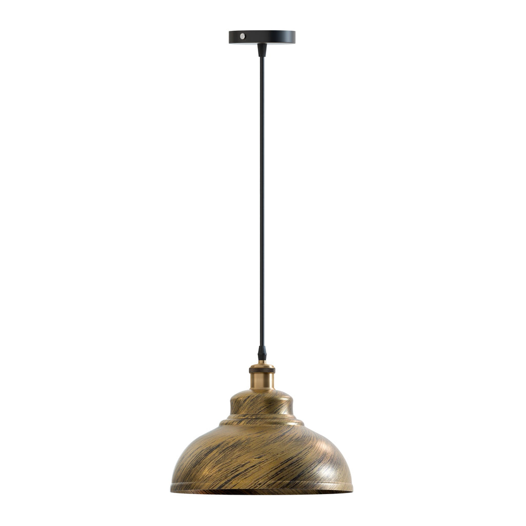 Modern Industrial Dome Pendant Light with Adjustable E27 Metal Shade
