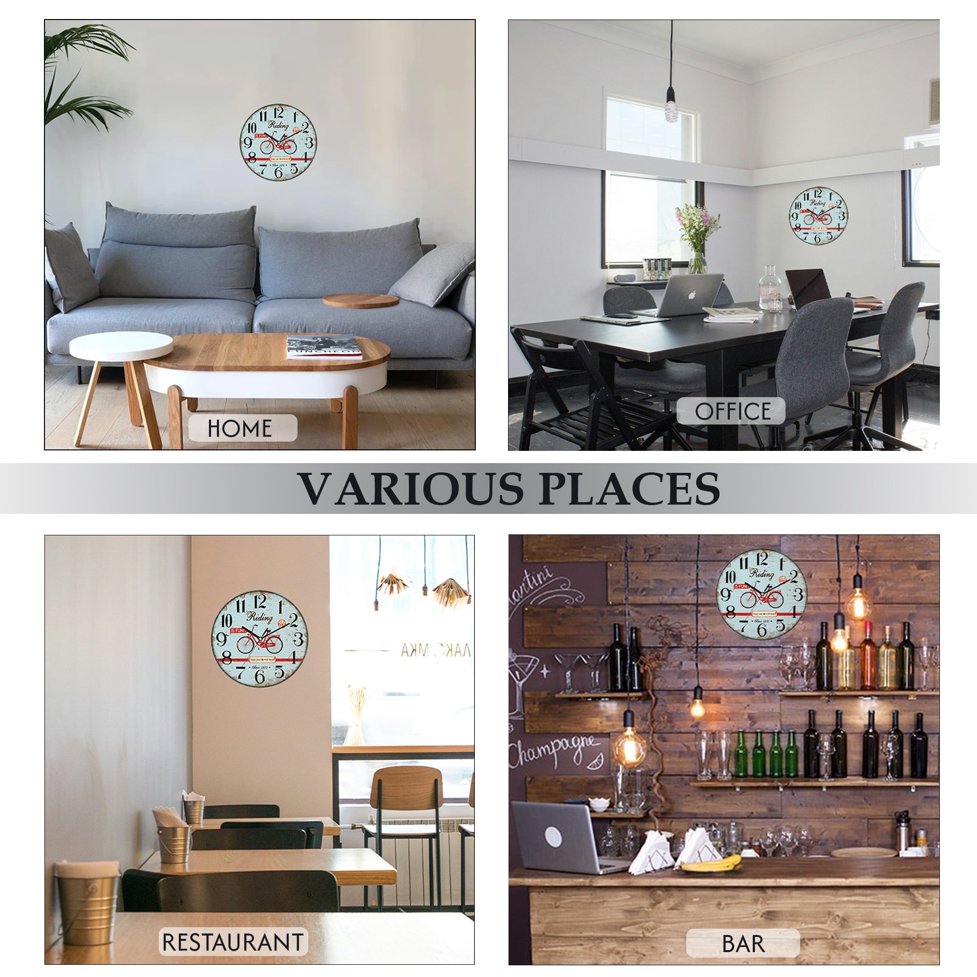 Shop Retro Wooden Decorative Wall Art Clocks Online ~ 5323